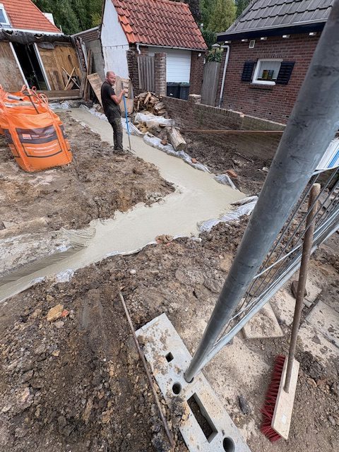 Beton storten fundering