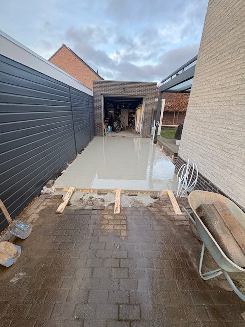 Betonvloer achtertuin